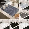 Marble Patterned Countertop Mat, Fast Drying Anti Slip Carpet, Coffee Bar, Kitchen Absorbent Floor Mat, Home Decoration