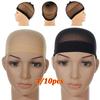 2Pcs Women Stockings Style Stretchable Wig Snood Net Elastic Cap Hair Mesh Liner