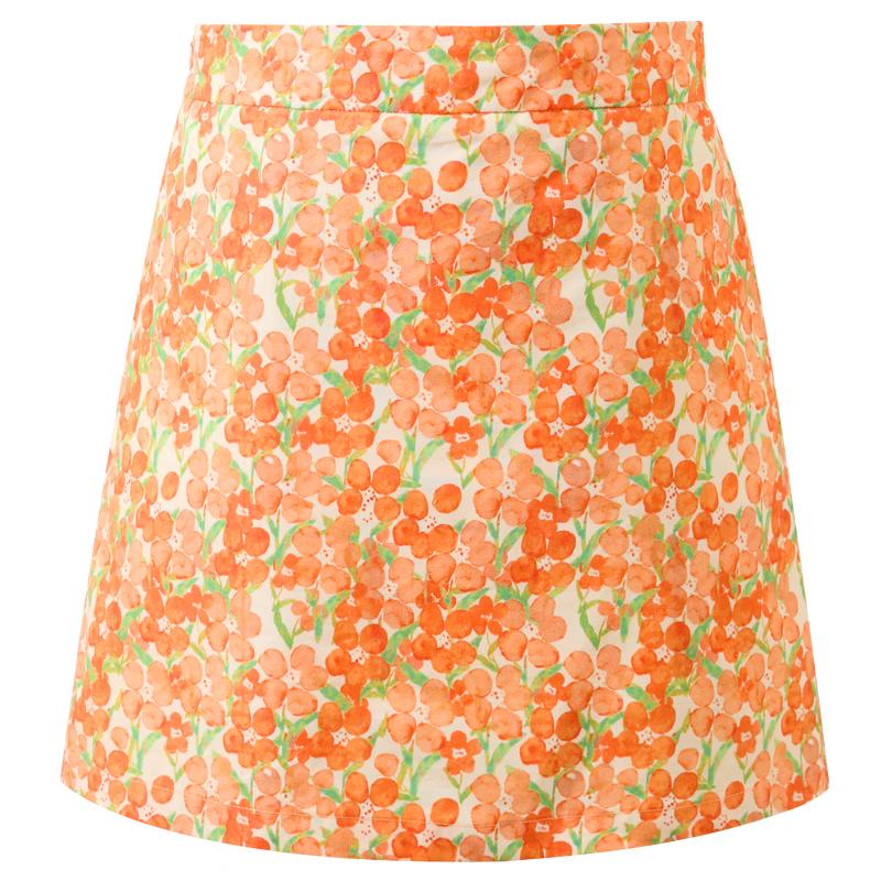 Sancai 2026 Summer A-line Floral Print Skirt M