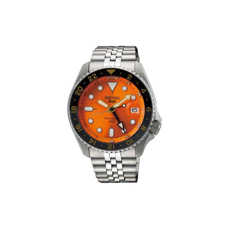SEIKO Sports Series Fashion Sports Waterproof Automatic Steel Strap Men s Watch Orange Dial SSK005KC оранжевый
