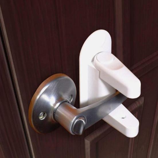 Durable ABS Plastic Safety Lock Door Lever Handle for Child Safety, Baby Proofing Guard, Childproof Accessories Levers Lock, Prevent Opening