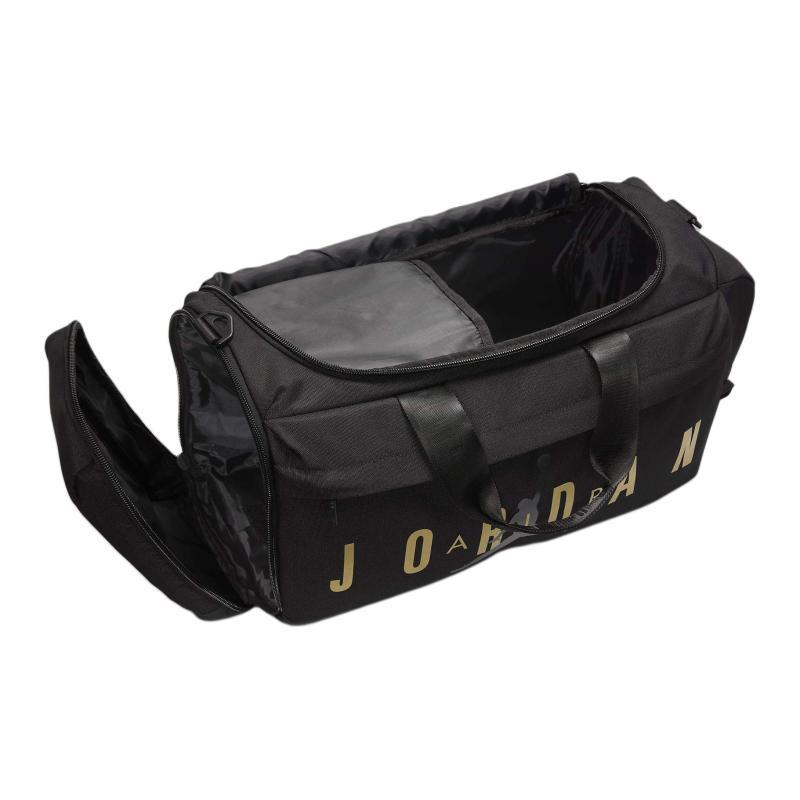 Jordan Velocity Polyester One Shoulder Crossbody Handbag, Travel Bag Regular Unisex Black & Gold Jordan HF7295-014