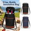 Borsa termica per bottiglie di vino da due bottiglie 7L Borsa portabottiglie di birra Borsa portaoggetti per bottiglie di vino Picnic