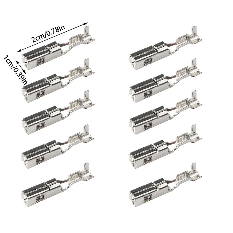 10 Pcs 2.8Mm Car Ecu Brass Crimp Terminal Wire Fci Big Pins For Connector Dj627-2.8A Dj616A-2.8*0.8B