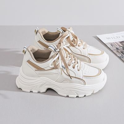 Herbst Damen Plateau-Sneakers 2024 Studenten Höhenzunahme Freizeitschuhe Mode Weiße Vulkanisierte Schuhe Zapatillas De Mujer