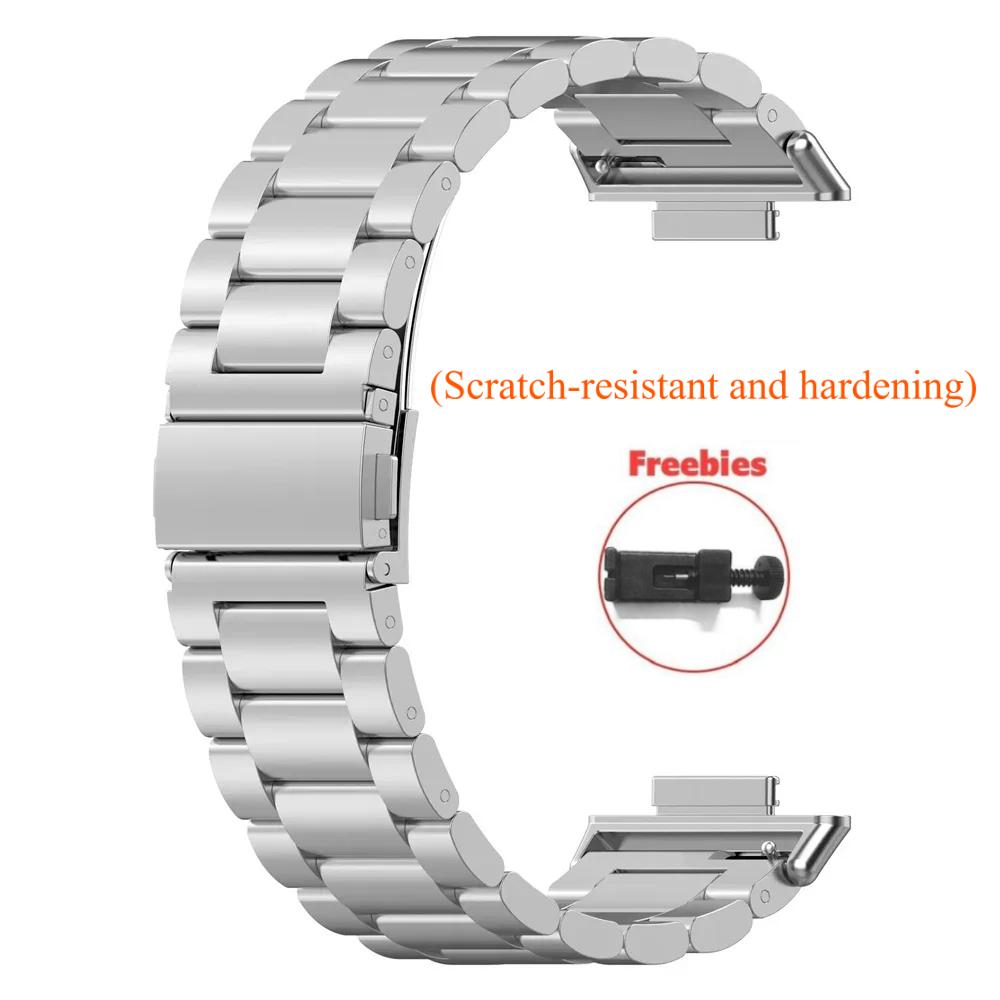 

Металлический ремешок для Huawei Watch Fit 3 Регулируемый браслет-браслет для Huawei Watch Fit 3 2 1 Смарт-часы Аксессуары из нержавеющей стали For Huawei Watch Fit серебряный