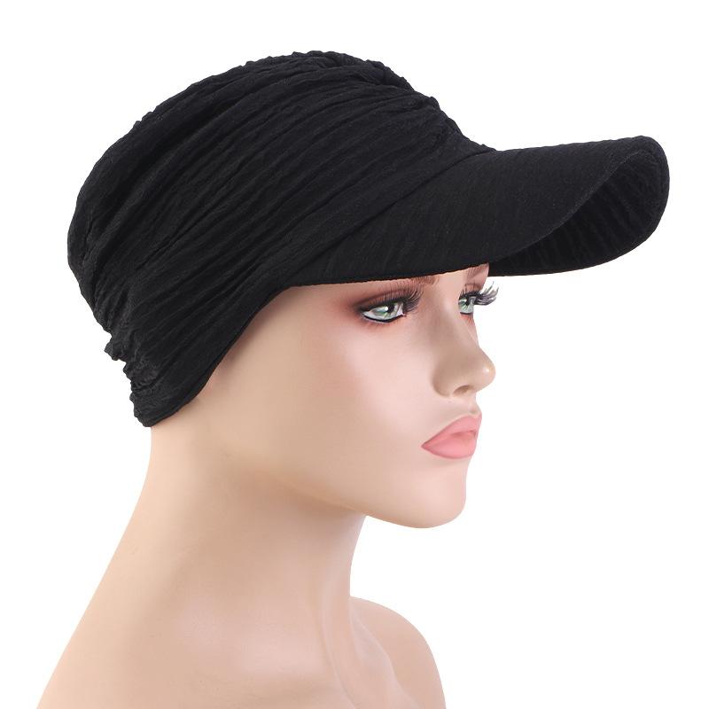 Folded brim headscarf cap cap flat top visor sun hat bag head cloth cap JDTG