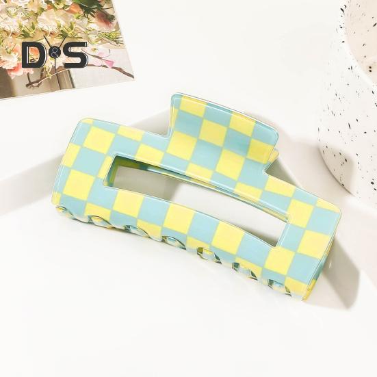 1/4Pcs Women Hair Claws Strong Fixation Plaid Pattern Design Hair Clips Versatile Lattice Hair Accessories