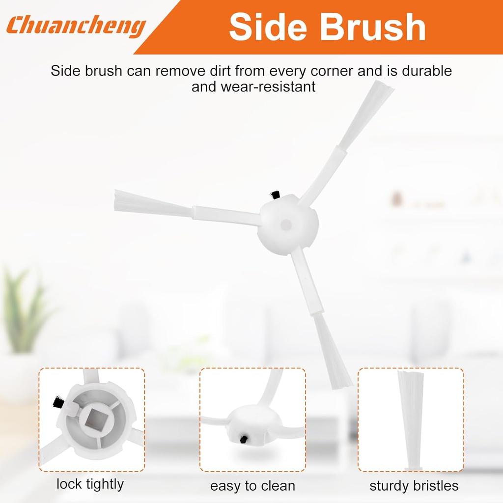 Accessories Kit for Dreame D9, D9 Max, D9 Pro, L10, L10 Pro Vacuum Cleaner Parts, Include 1 Main Brush, 6 Side Brush, 4 Filters, 4 Mop Cloth, 2