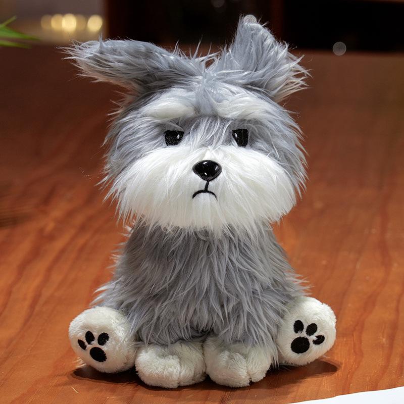 Cartoon Cute Messy Schnauzer Doll Puppy Plush Toy Doll Children Sleeping Pillow Gift