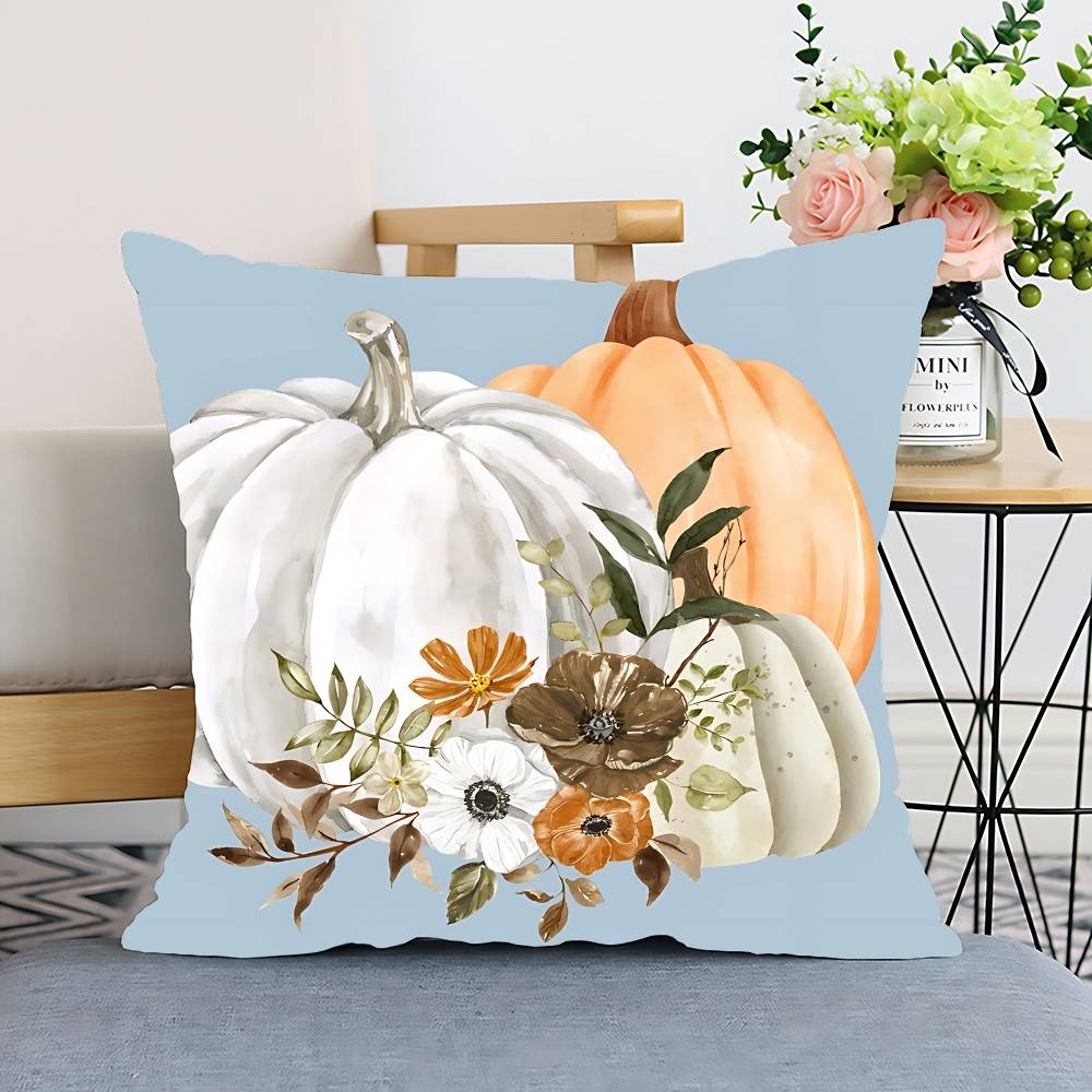 D-Dekorativer Kürbis Kissenbezug Kissenbezug Polyester Kissenbezug Dekoratives Sofakissen Kissenbezug Heimdeko