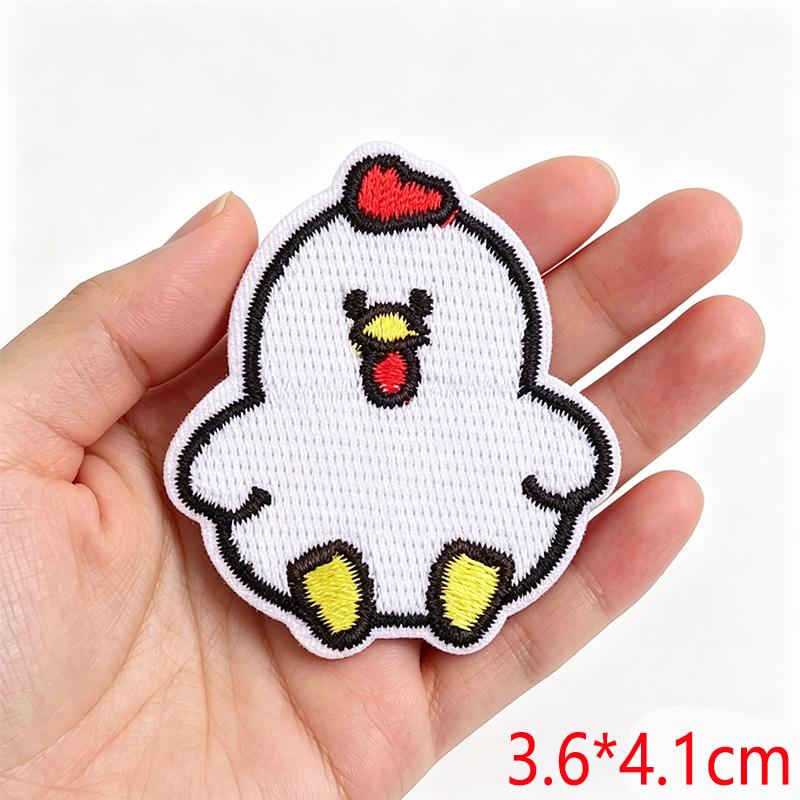 Cartoon Cute Small Animal Embroidered Iron On Patch DIY for Hats Jeans Backpack Clothing Sew Sticker Decoration Cap