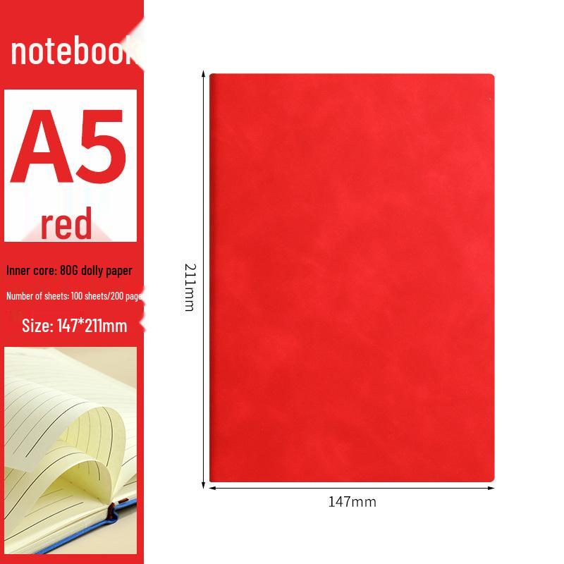 Customized Sheepskin Leather B5 Notebook for Business Meetings