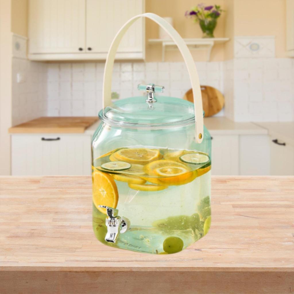 Beverage Dispenser And Jug Handling with Water Juice Cover