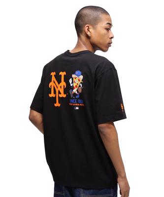 New Era New York Size Met's T-Shirt, Men's, M, 010, Black, 783-5234011