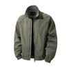 Men's Solid Color Stand Collar Waterproof Windbreaker Jacket American Style Outdoor Sports Climbing Streetwear Coat