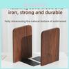 Black Walnut Wooden Bookend With Movable Design For Office Desk Organization