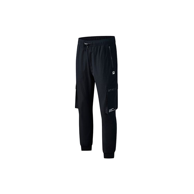 

FILA Athletics Large Pocket Cargo Woven Tapered Sports Pants Men Pants Deep-Black A11M111801FBK L