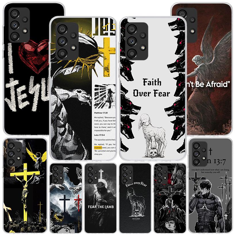 Son Of God Jesus Cross Holy Light Phone Case For Samsung Galaxy A52 A32 A22 A12 A51 A31 A50S A30S A20S A10S Note 20 Ultra 10 Plu