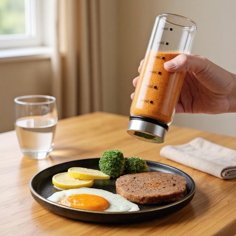 200/300/500ml Sticlă Borosilicată Înaltă recipient pentru condimente Sare Susam Condiment Solid Sticlă Sigilată Piper Piperniță cu Capac Rotativ
