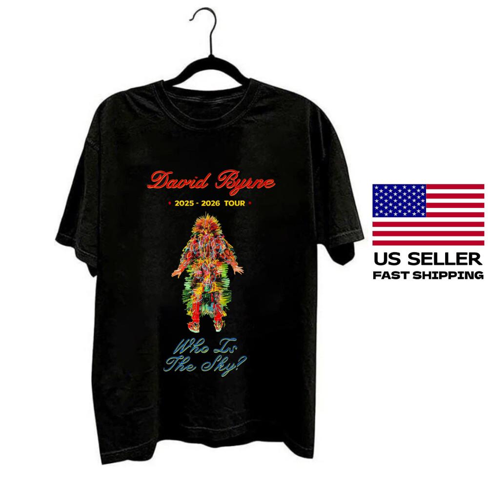 NEW David Byrne Who Is The Sky 2025 Tour Green  FF194 Unisex T-Shirt XL