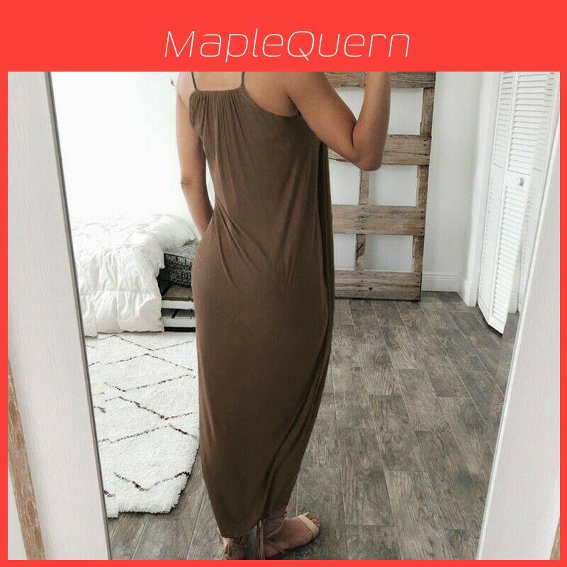 Elegante Abito Maxi Estivo da Donna Taglie Forti con Design Senza Maniche a Vita Alta