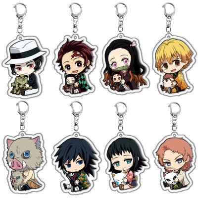 Breloczki Anime Breloczek Demon Slayer Kimetsu No Yaiba Akrylowy Breloczek Śliczny Zabawny Kreskówka dla Przyjaciół