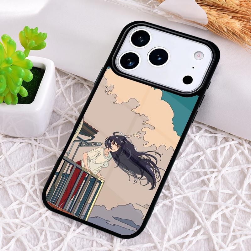 Japanese Style Anime Girl Phone Case for iPhone 17 Air 16 15 11 12 14 13 Pro Max Shockproof Cover