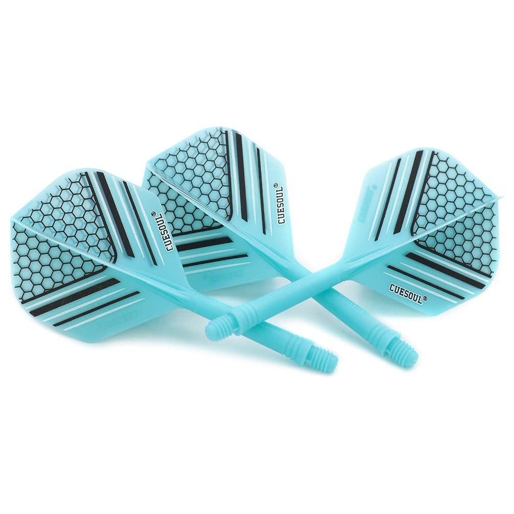 CUESOUL Integrated Flight AK5 Standard Shape Blue Base Black White Pattern 3 Set CSAK-55X-3