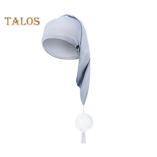 

Ночная шапка-ушанка унисекс с помпоном, регулируемая, однотонная, эластичная, термошапка для холодной погоды, осенне-зимняя шапка светло-серый