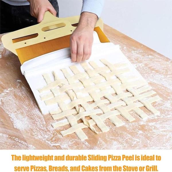 Sliding Pizza Peel-Pizza Peeler for Perfect Transfer of Pizza Dough, Non-stick, Pizza Paddle with Handle Oven Safe Pizza Spatula Dishwasher Safe
