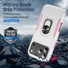 For iPhone 17 Pro Max Case Military Grade Ring Kickstand PC + TPU Phone Cover