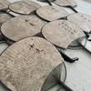 Chinese Style Handwriting Text Calligraphy Antique Temple Fan Japanese Style Blank round Circular Fan Tea Fan Tea Fan