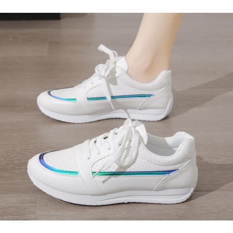 

Кроссовки женские, новая спортивная обувь, женские маленькие белые туфли, модные удобные кроссовки, универсальные легкие повседневные кроссовки 43
