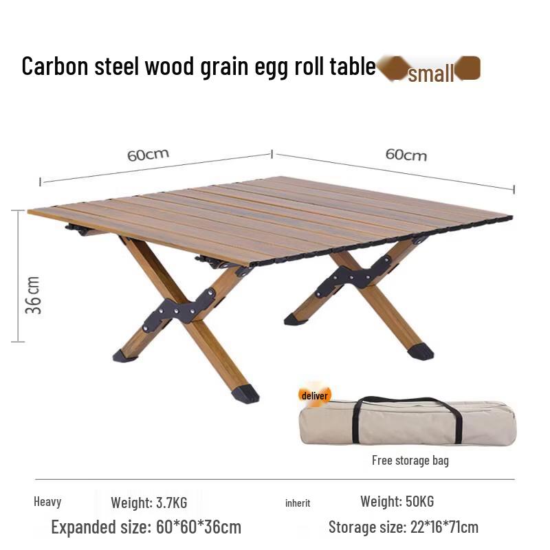Portable Aluminum Roll-up Camping Table