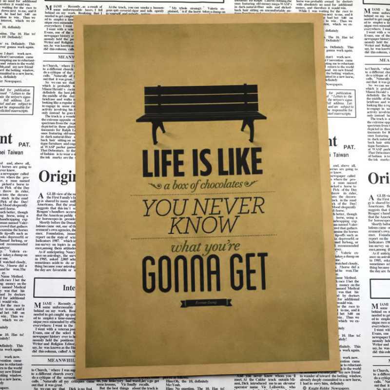 

Retro Forrest Gump Movie Poster - Free Shipping for Bedroom Decor White card paper (non-adhesive) 30*42 cm