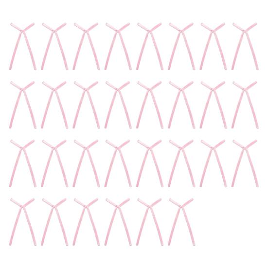 30 Pcs Bow Cake Topper Ribbon Bow Cupcake Toppers Birthday Party Bowknots Decoration for Bridal Wedding Party Supplies