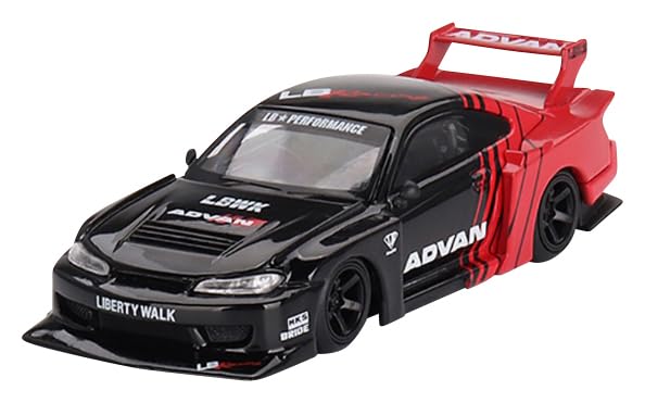 MINI GT x MiJo Exclusives Scale Nissan Silvia Silhouette SILVIA ADVAN Finished Product 1/64 (S15) LB-Super (Right-Hand Drive)