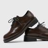 Fashion Casual Lace Up Men's Leather Shoes Fashion Designer's Minimalist Style Party and Office Formal Derby Shoes Thick Soled Hot