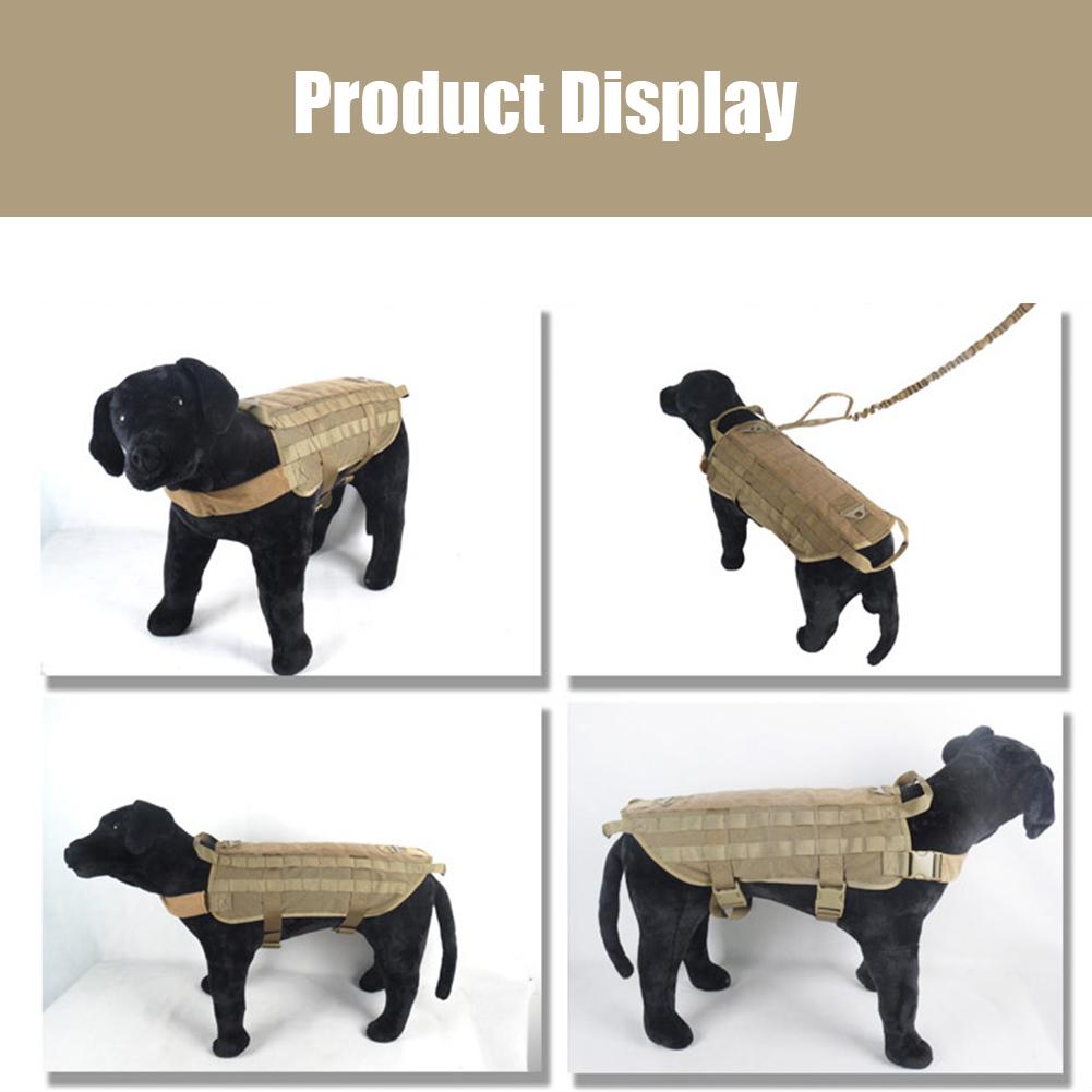 FGJ Molle Dog Training Vest Outdoor Dog Clothes Adjustable Trainning Clothes 600D Nylon Fabric