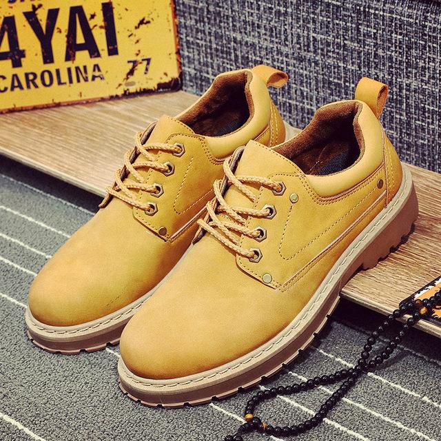 Spring Autumn New Concise Style Leather Casual Shoes For Man Round Toe Slip -On Casual Shoes With Platform Breathable