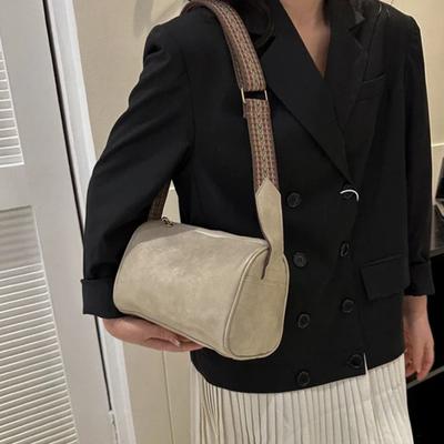 Vintage Shoulder Bag for Women Fashion Wide Strap Crossbody Bag Retro Pillow Messenger Handbag Ladies Tote Clutchs Purses Tote
