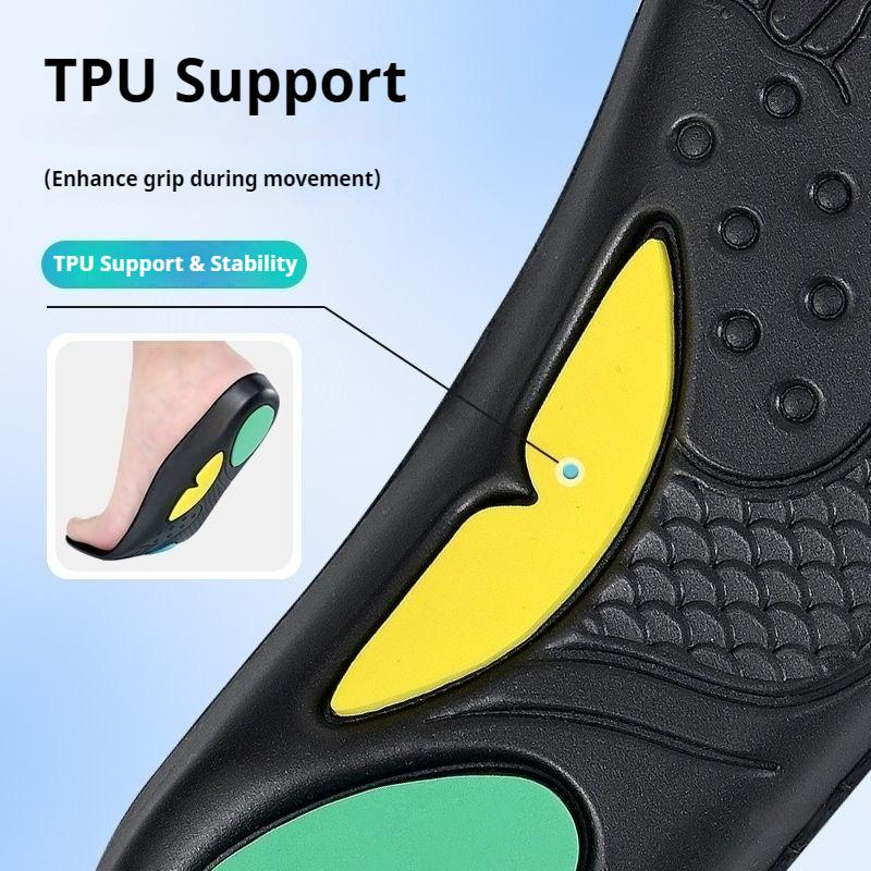 Shock-Absorbing Orthopedic Insoles Breathable Anti-Odor Shoe Pads Arch Support Sole Comfortable Athletic Shoe Insole 1Pair/2Pair