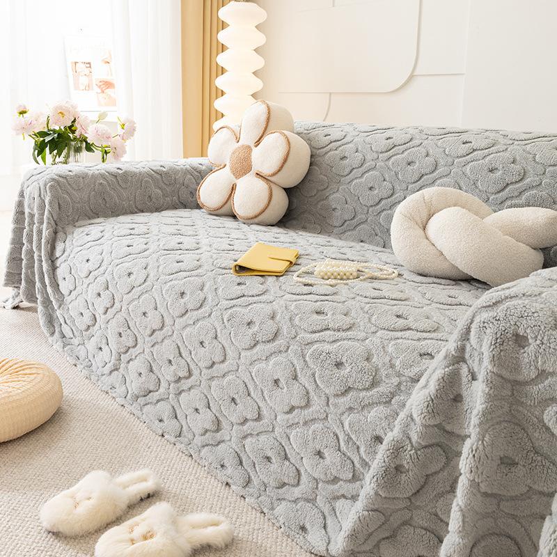 Plush Sofa Cover Cloth Winter Full Cover Sofa Cover Sofa Cover One Piece Sofa Cover