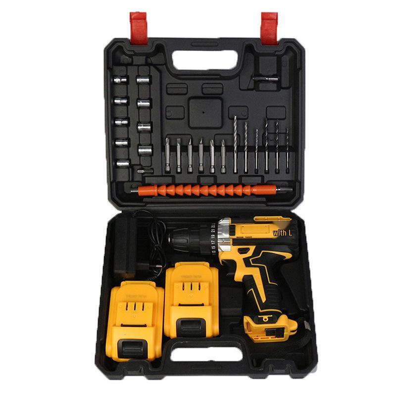 High-Power Cordless Lithium Drill & Multifunctional Electric Screwdriver Set