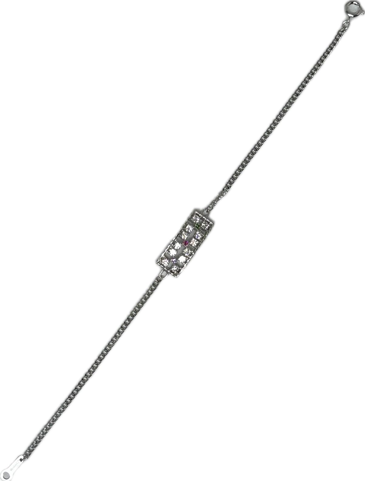 

50+ nc Sterling Silver 925 Bracelet for Women and Men, Accessory, Gift, Made in Japan, Square Shape