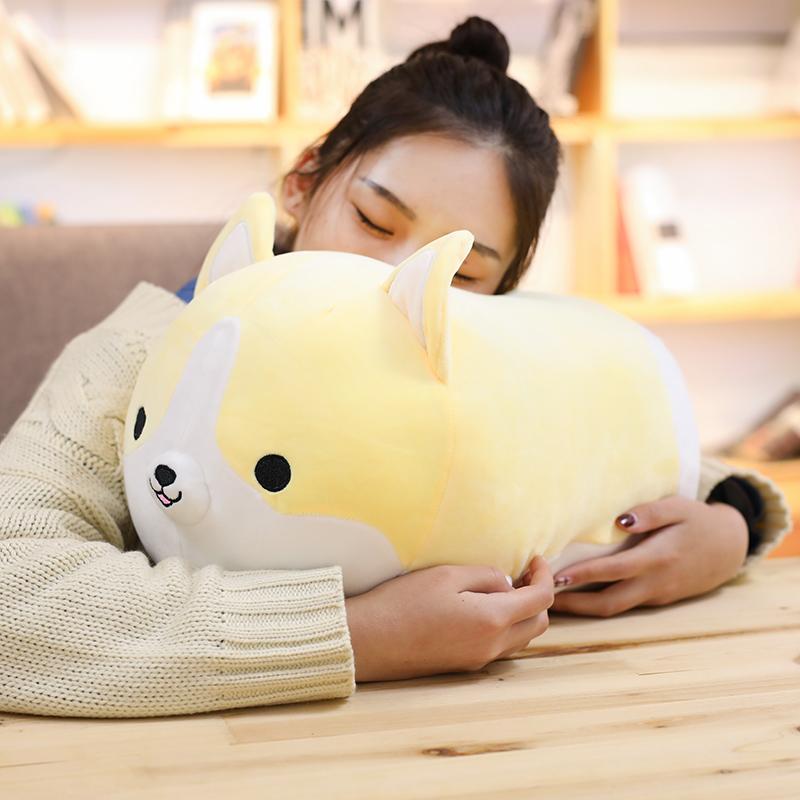 30-60CM Kawaii Fat Corgi Dog Plush Toy Filled Soft Animal Cartoon Pillow Cute Kids Toy Home Decoration Holiday Gifts
