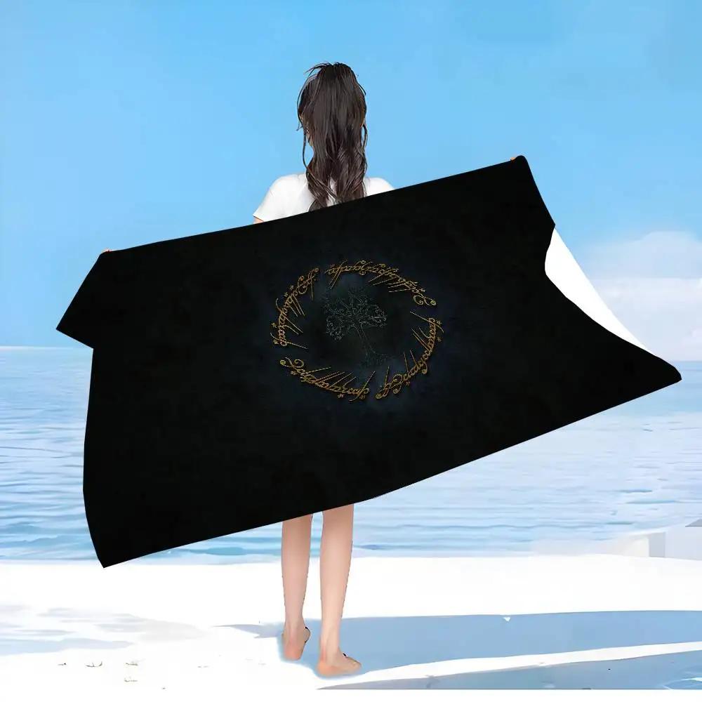 L-Lords Game Rings Microfiber Blanket Quick Drying Beach Towels Oversized Printing Super Absorbent Pool Towel Blanket