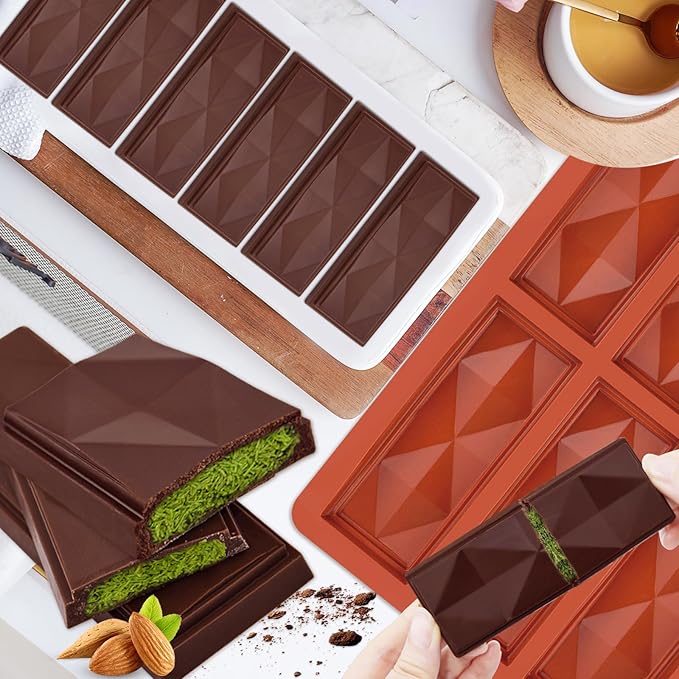 ZUGHXMS Mini Silicone Chocolate Molds 2 pcs