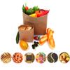 50Pcs Kraft Paper Bags Flat Grease Proof Snacks Cookie Sandwich Food